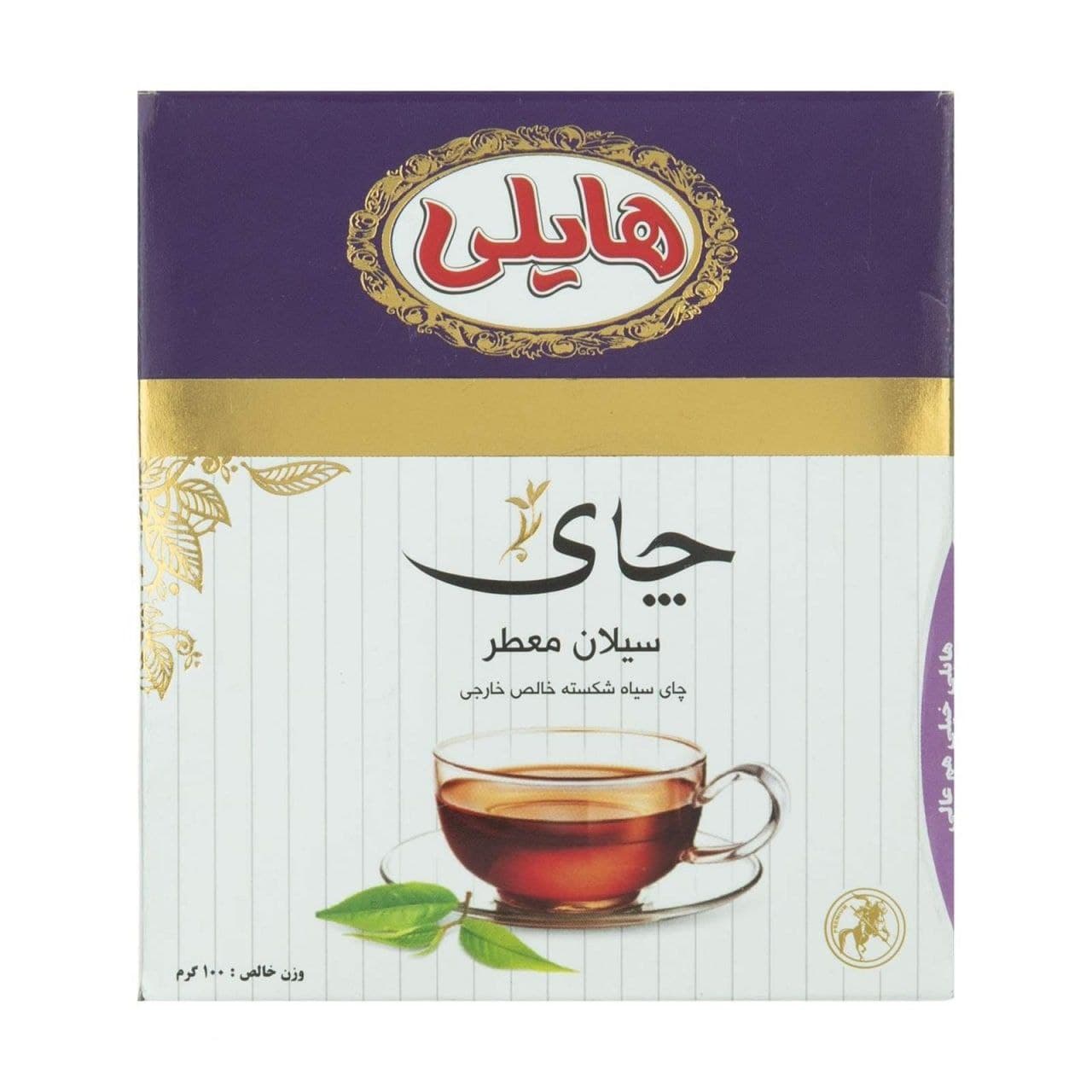 چای سیاه سیلان ارل گری هایلی - 100 گرم بسته 24 عددی