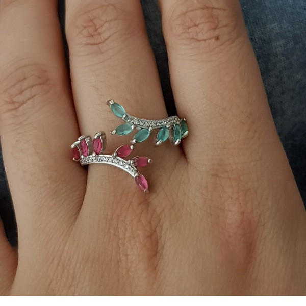 انگشتر نقره زنانه مدل پیچ