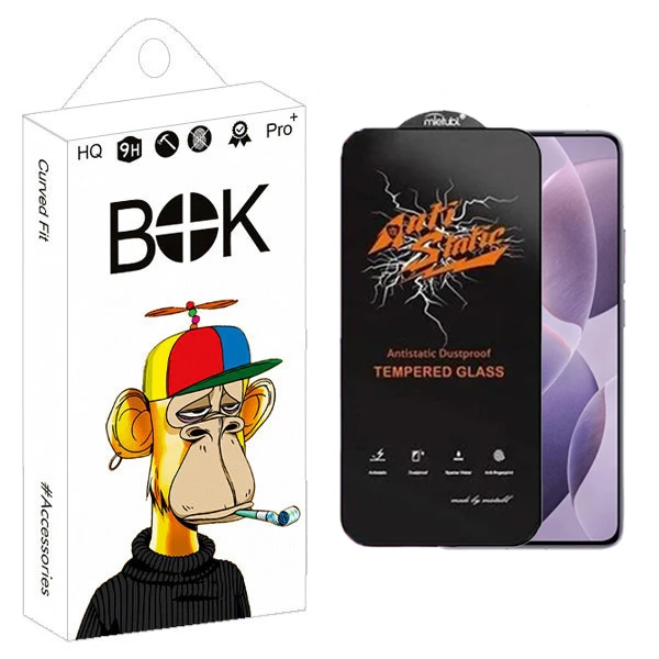 محافظ صفحه نمایش بوک مدل Antistatic Pro مناسب برای گوشی موبایل شیائومی Redmi Note 13 Pro 5G / Poco X6 / X6 Pro / F6 / K70 / K70 Pro / K70E