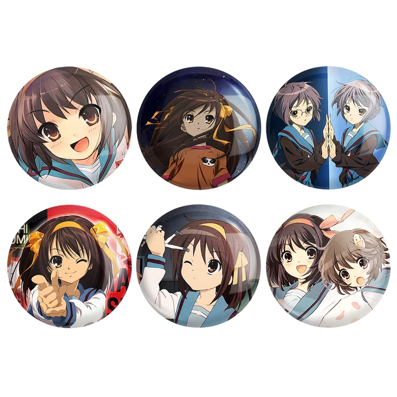 مگنت خندالو طرح انیمه ناپدید شدن هاروهی سوزومیا The Disappearance of Haruhi Suzumiya کد 1527B مجموعه 6 عددی