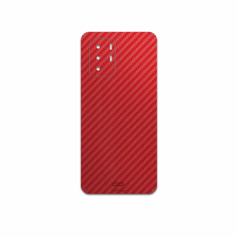 برچسب پوششی ماهوت مدل Red-Fiber مناسب برای گوشی موبایل شیائومی Poco X3 GT 5G