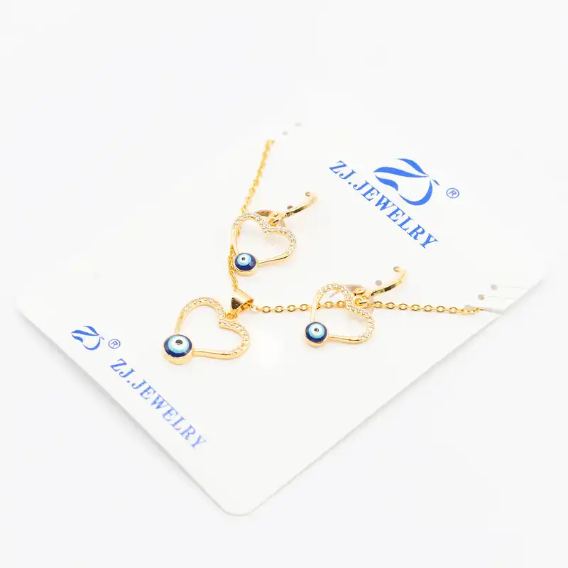 نیم ست زنانه زد جی جولری مدل چشم نظر