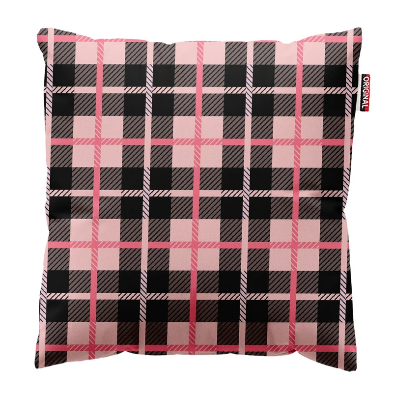 کوسن پاد آفرین طرح چهارخونه رنگی کد 428 سایز 40*40 سانتی متر