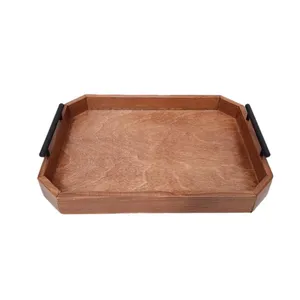 سینی دسته دار طرح ارکیده کد 01 سایز 38*28 سانتی‌متر