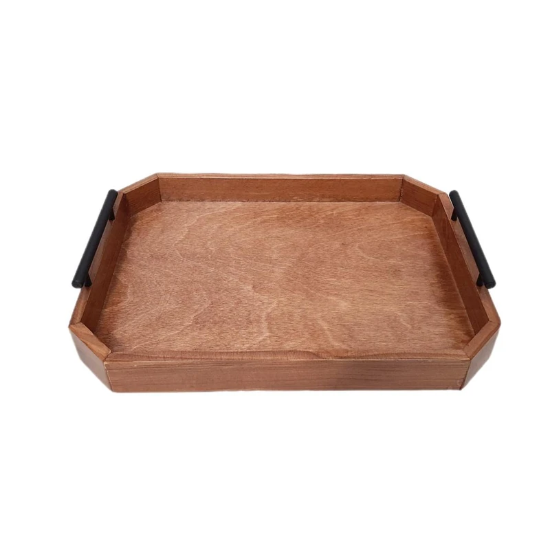 سینی دسته دار طرح ارکیده کد 01 سایز 38*28 سانتی‌متر