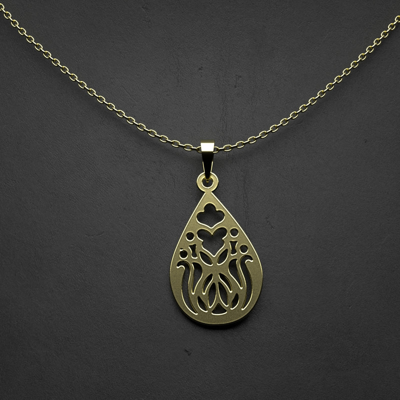 گردنبند طلا 18 عیار زنانه مدوپد مدل هندسی کد II2-1-1077