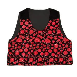 جلیقه رسمی زنانه مدل مخمل سوزندوزی یلدا کد ۰۵۵