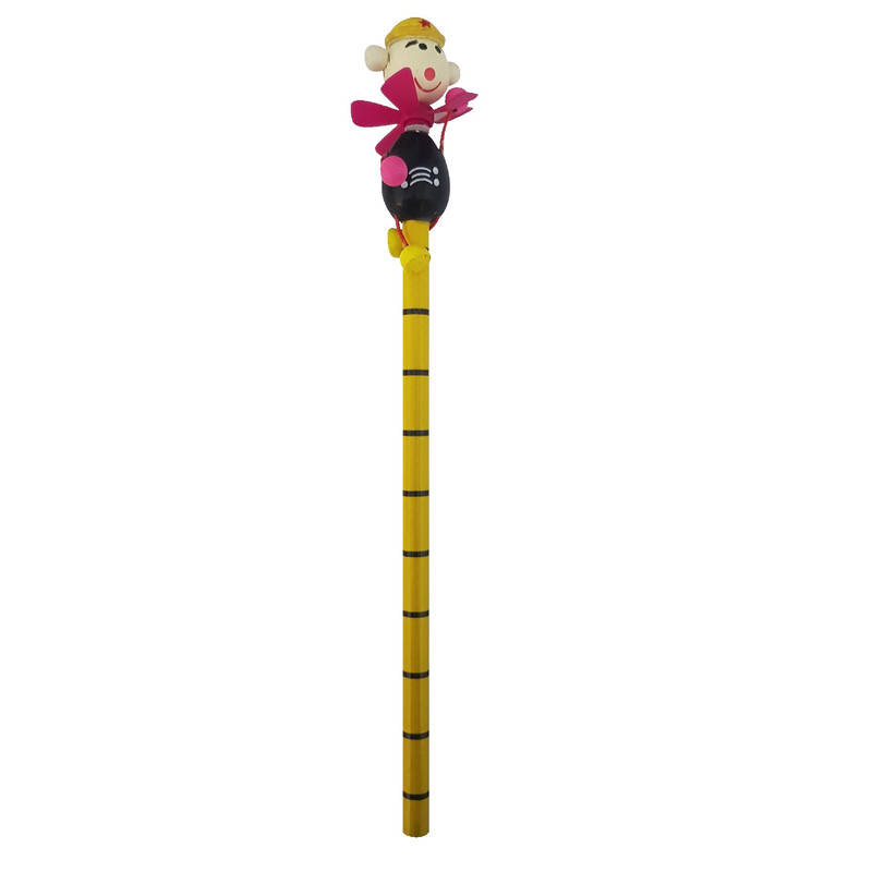 مداد مشکی مدل عروسکی کد 107 به همراه سرمدادی