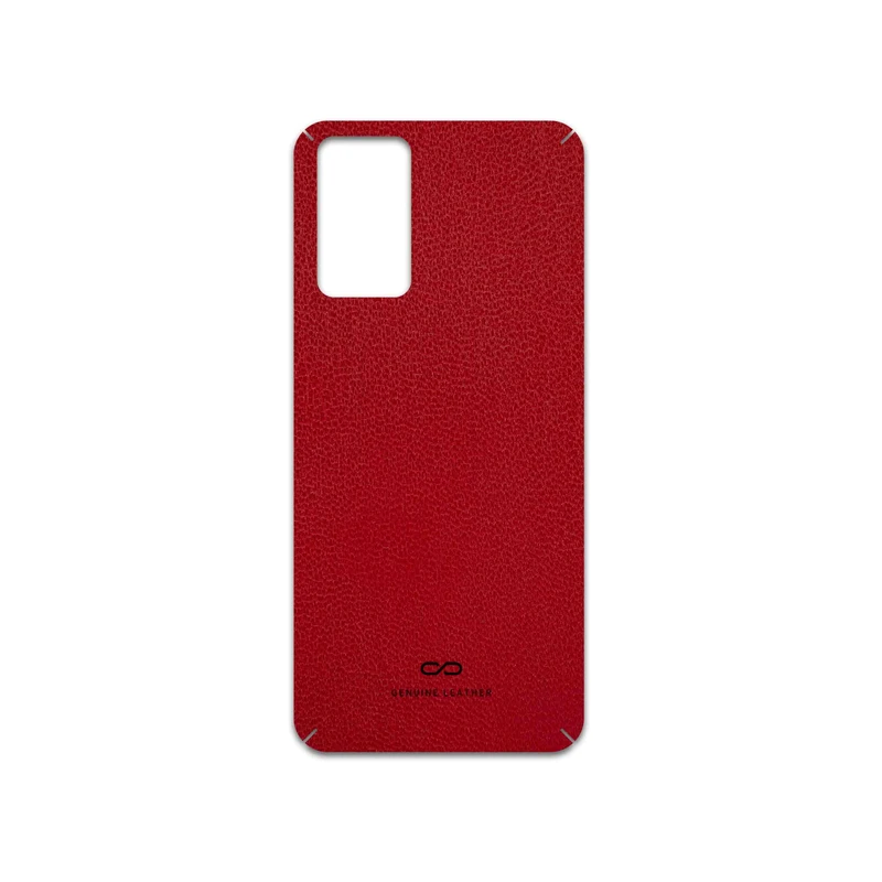 برچسب پوششی ماهوت مدل Red-Leather مناسب برای گوشی موبایل شیائومی Redmi Note 12S
