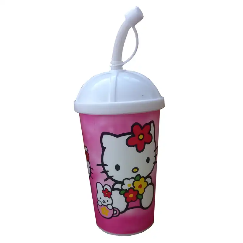 لیوان کودک مدل نی دار طرح کیتی کد P-2