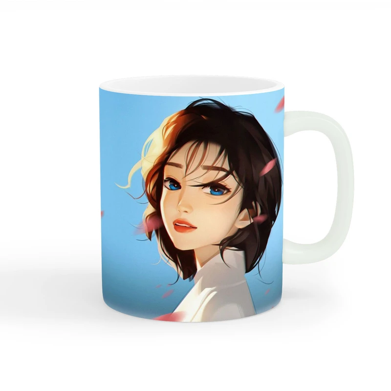 ماگ طرح دخترانه دختر جذاب کد wall-8287