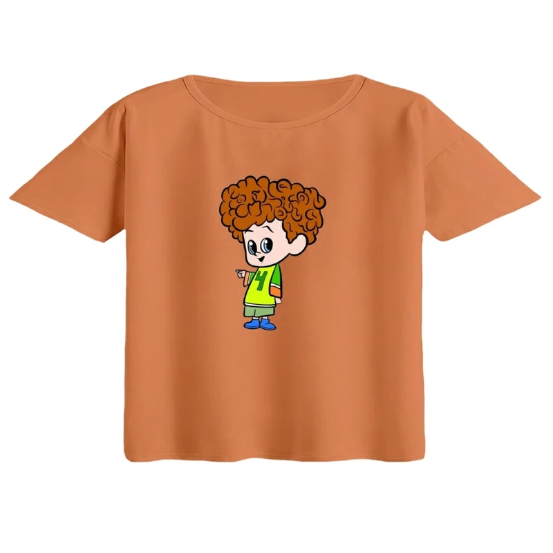 کراپ تی‌شرت آستین کوتاه زنانه مدل هتل ترانسیلوانیا