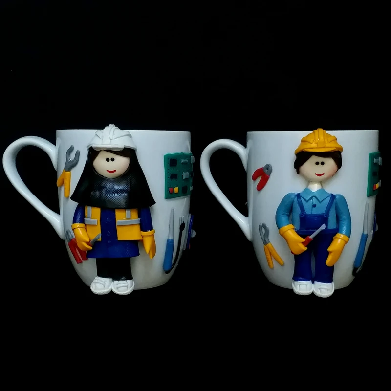 ماگ سرامیکی مدل روز مهندس برق کد L800 مجموعه 2 عددی