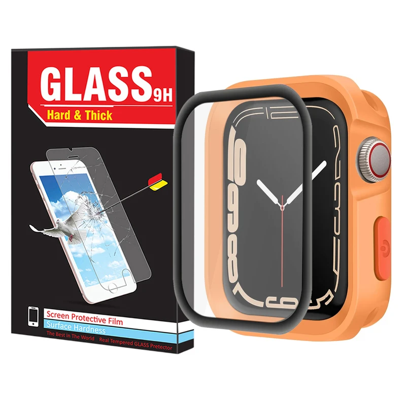 کاور هارد اند تیک مدل Armor Shield HT مناسب برای اپل واچ سری 7/8/9 سایز 45 میلی متری به همراه محافظ صفحه نمایش