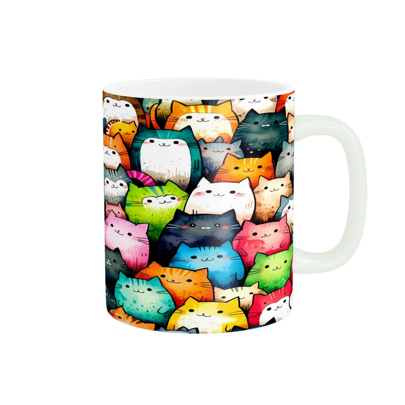 ماگ پادآفرین مدل گربه های بامزه و کیوت کد p9638