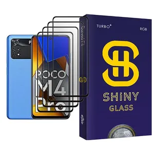 Atouchbo Shiny Glass MIX004 Screen Protector For Xiaomi Poco M4 Pro Pack Of 4