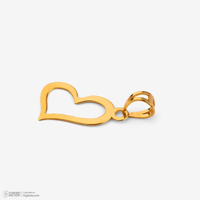 آویز گردنبند طلا 18 عیار زنانه نگین طرح قلب