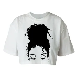 کراپ‌تاپ آستین کوتاه زنانه مدل 004  کد P77 رنگ سفید