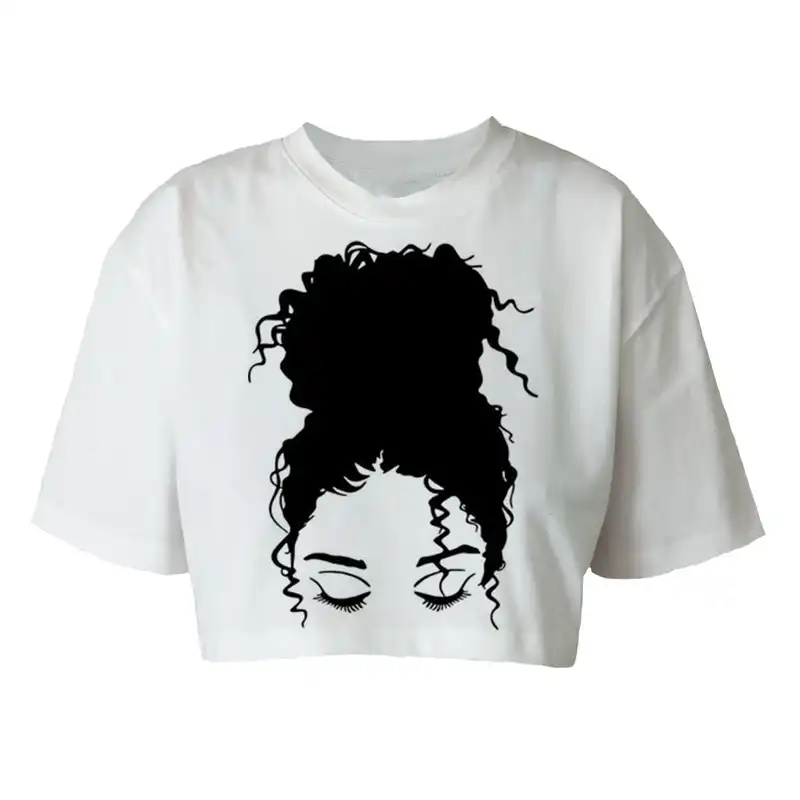 کراپ‌تاپ آستین کوتاه زنانه مدل 004  کد P77 رنگ سفید