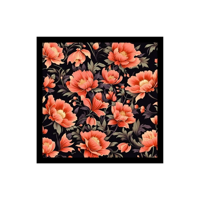 تابلو نوری بکلیت طرح گرافیکی طبیعت و گل مدل B-MID-16014