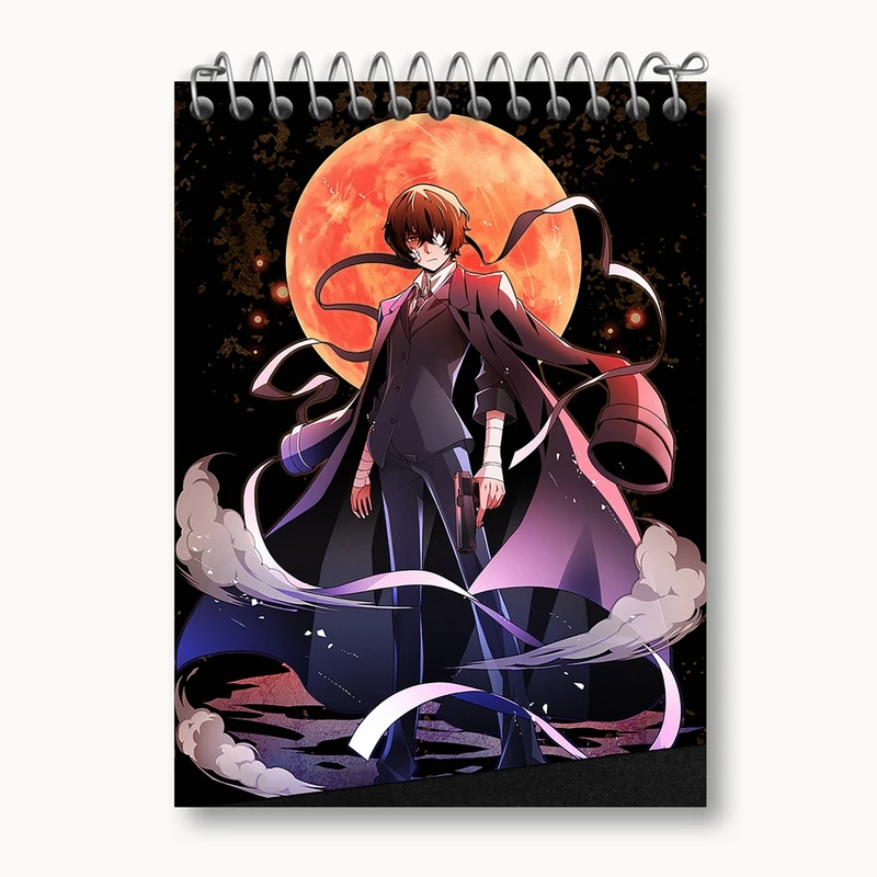 دفتر یادداشت 50 برگ خندالو مدل دازای سان انیمه سگ های ولگرد بانگو کد 15671