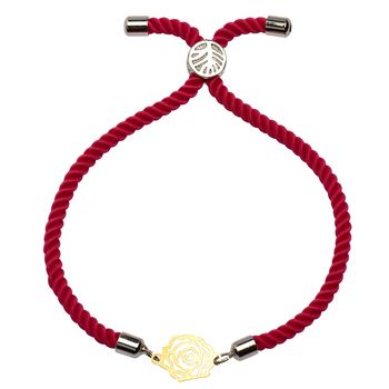 دستبند طلا 18 عیار زنانه کرابو طرح گل رز مدل Kr1413