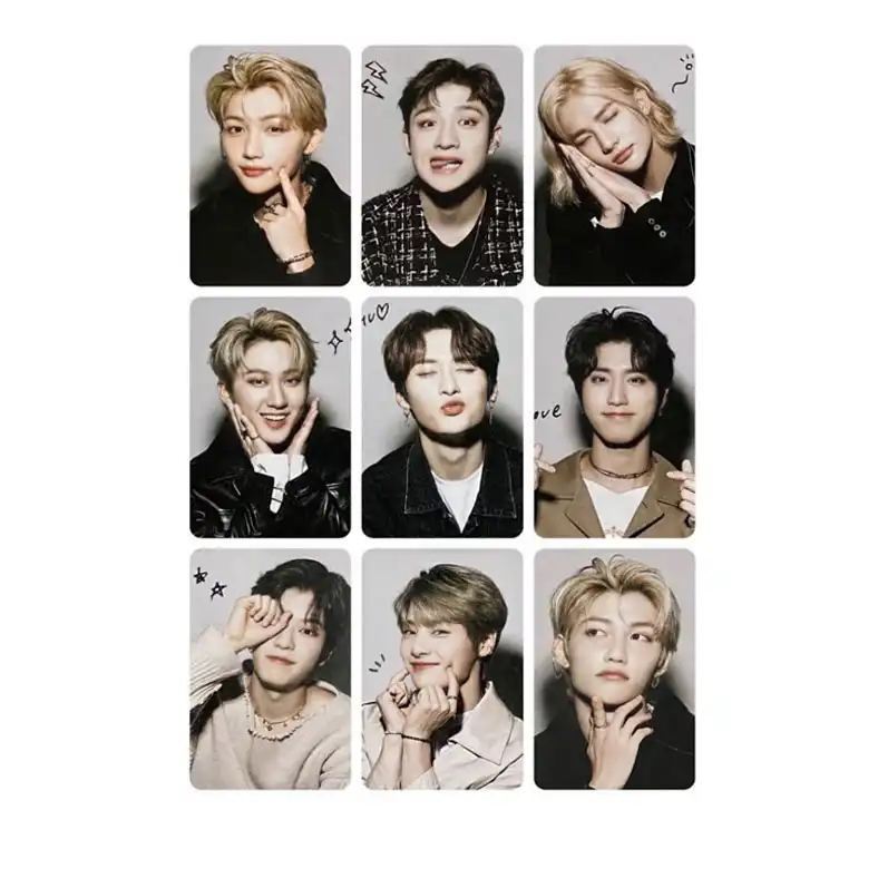 استیکر کارت مدل PH-467 طرح فتوکارت استری کیدز straykids بسته 9 عددی