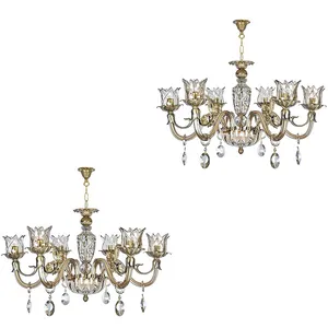 لوستر 6 شعله چشمه نور کد C3331/6-6-Pro بسته 2 عددی