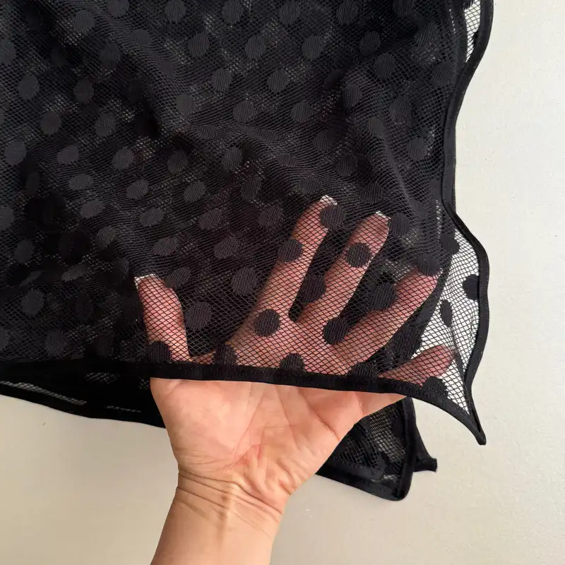 روسری زنانه مدل توری فانتزی خالخالی توپ توپی قواره ۷۵ تابستانی