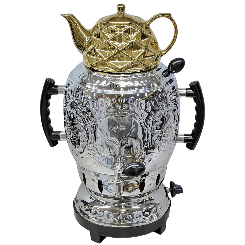 سماور گازی نوین مدل 2025 سه کاره ظرفیت 6 لیتر