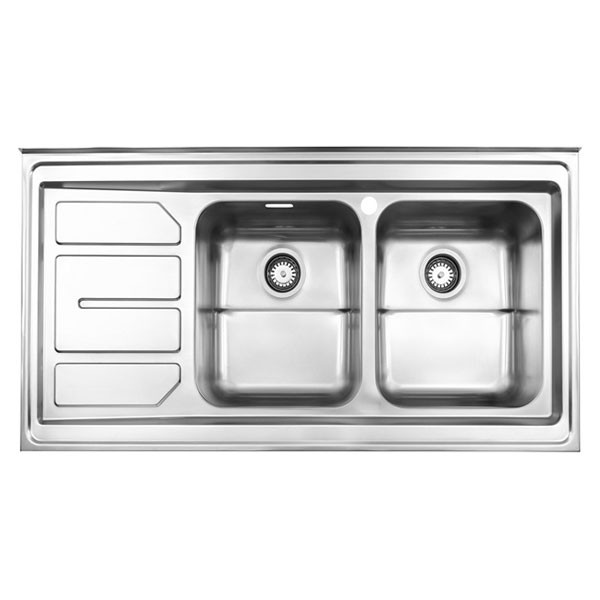 سینک ظرفشویی استیل البرز مدل 763 روکار