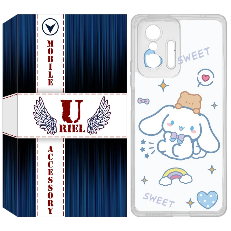 کاور یوریل مدل Clear کد 24 طرح خرگوش بامزه مناسب برای گوشی موبایل شیائومی 11T / 11T Pro