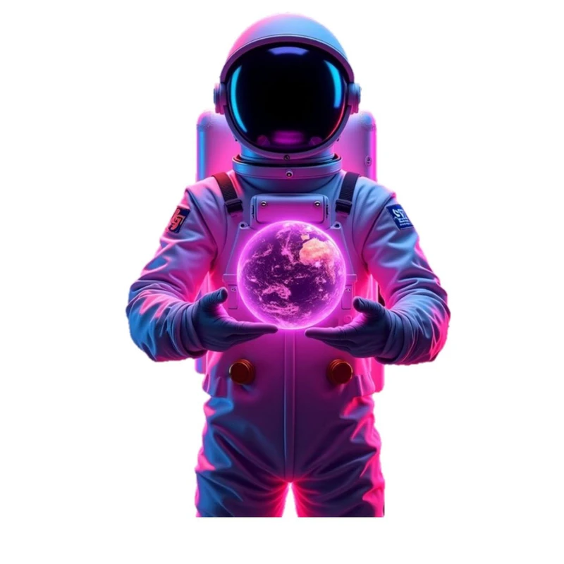 استیکر پارچه و لباس پاد آفرین مدل فضانورد کهکشان کد 3980