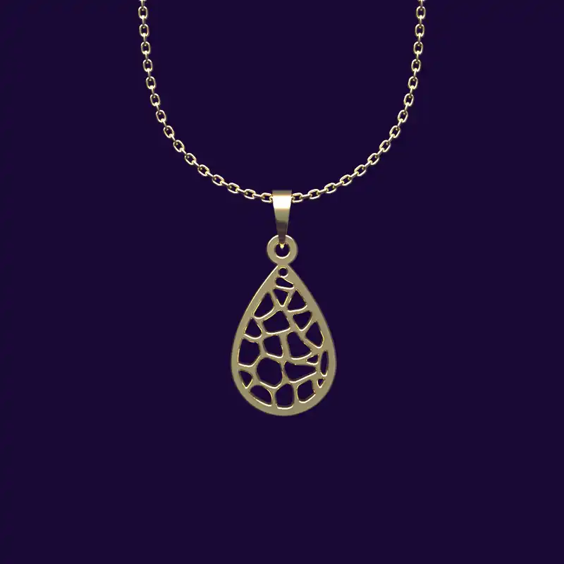 گردنبند طلا 18 عیار زنانه مدوپد مدل هندسی کد CC2-1-1178