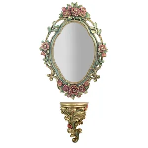 آینه و کنسول دیواری مدل گل طول 47 سانتی متر