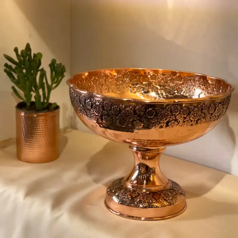 آجیل خوری مسی مدل گلبرگ کد 761