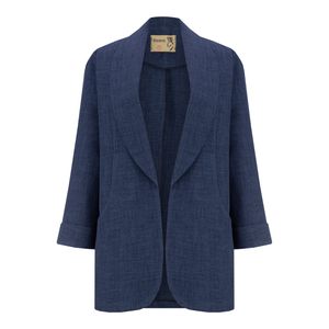 مانتو کتی زنانه السانا مدل هونیا کد 225305 رنگ آبی تیره