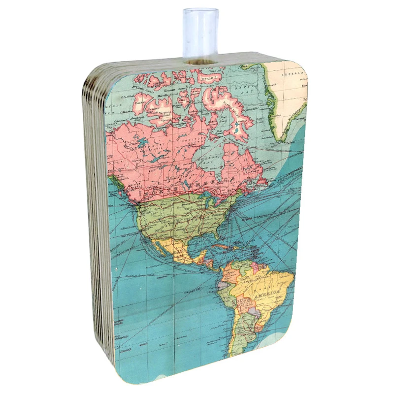 گلدان دکوری طرح دو رو مدل نقشه کهن کد FPW251