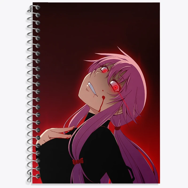 دفتر زبان 50 برگ خندالو مدل سه خط طرح یونو انیمه میرای نیکی کد 32390