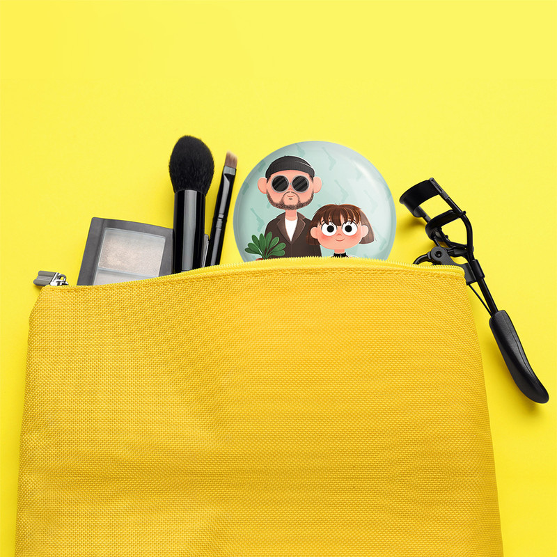 آینه جیبی خندالو مدل لئون و ماتیلدا  کد 3151