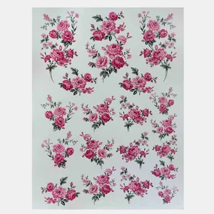 برچسب ترنسفر مدل رز میخکی کد 6018