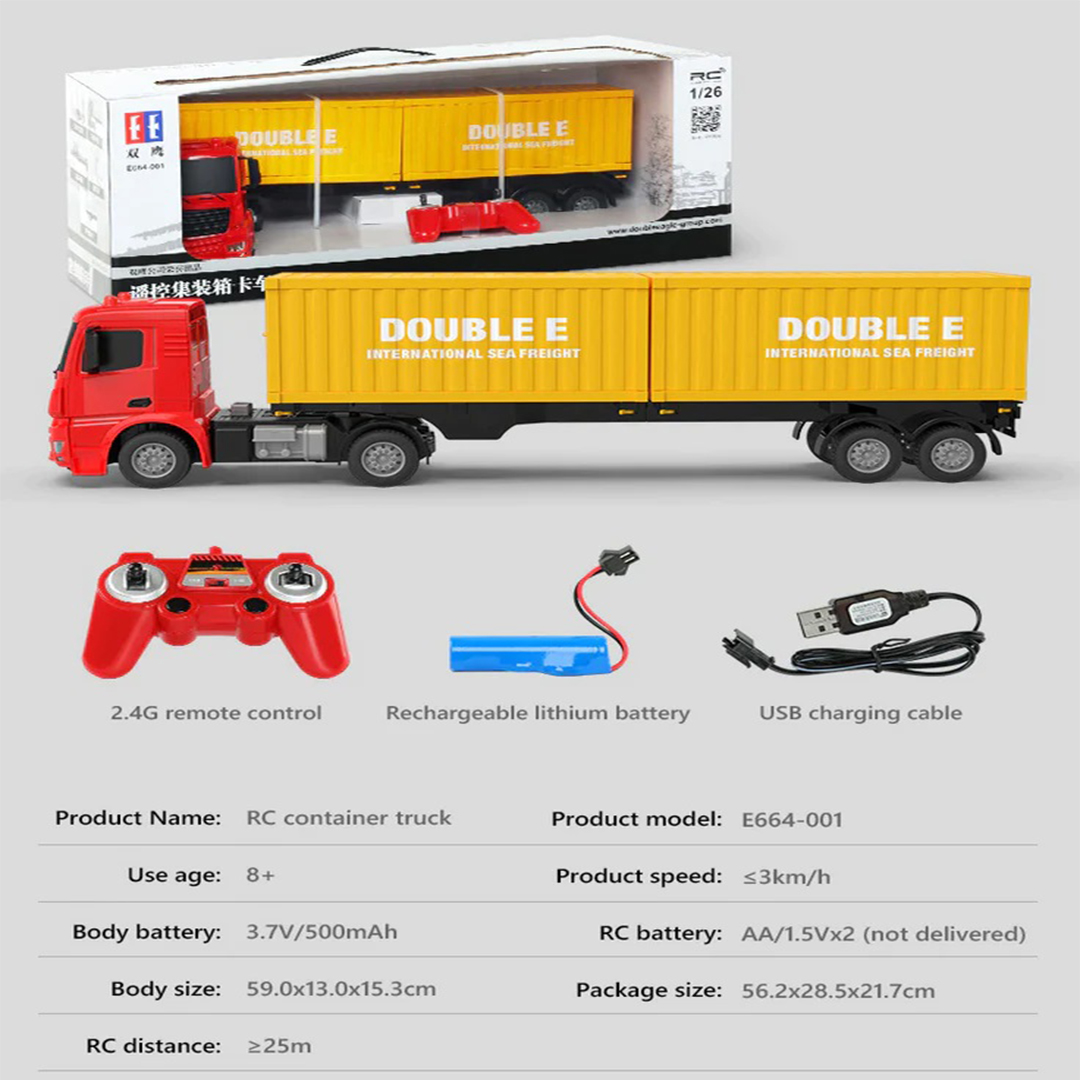 ماشین بازی کنترلی دبل ای مدل Container Truck  E664-003