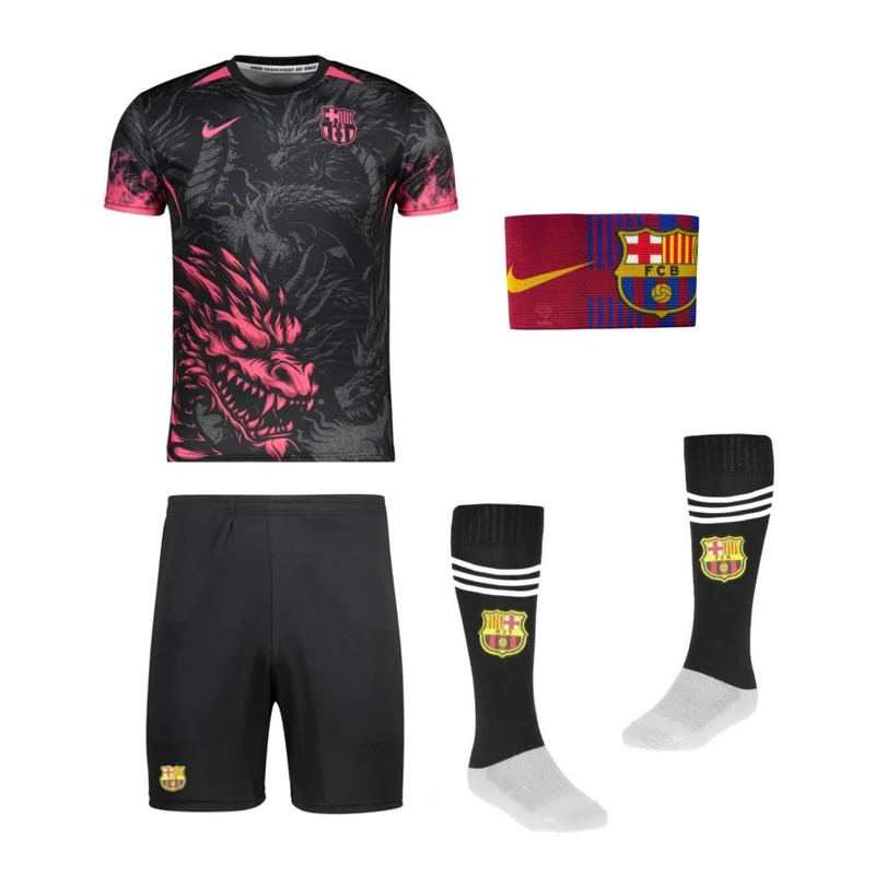 ست 4 تکه لباس ورزشی پسرانه مدل بارسلونا طرح یامال کد 2025s