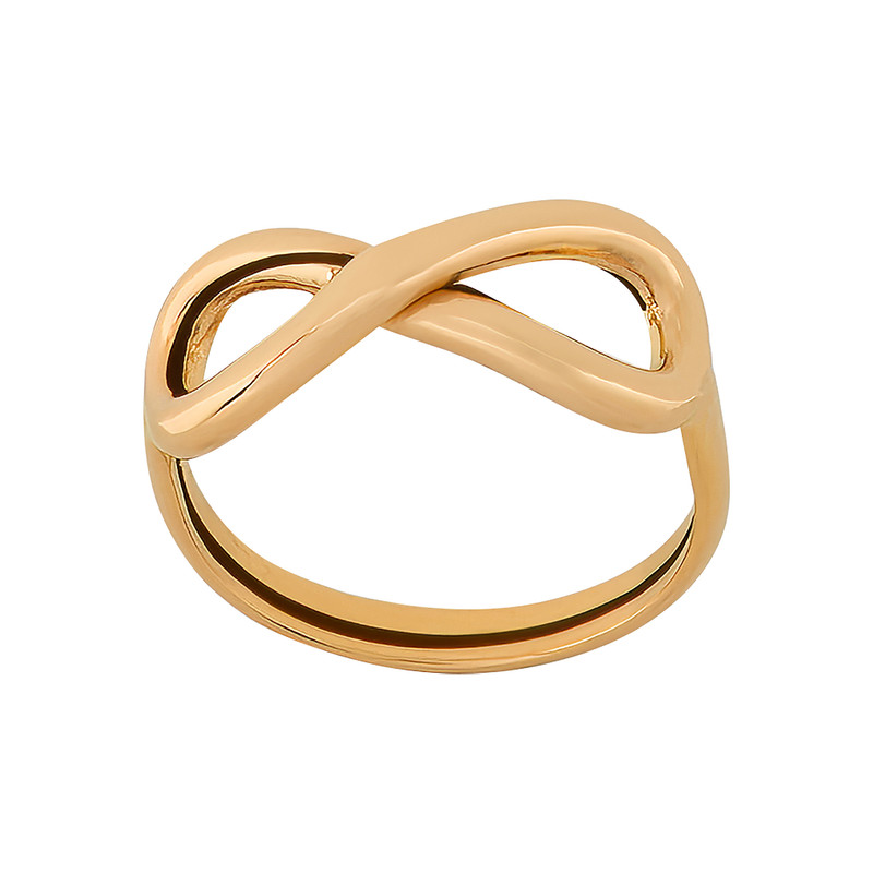 انگشتر طلا 18 عیار زنانه هومن گلد مدل اینفینیتی مفتولی R801 سایز 55