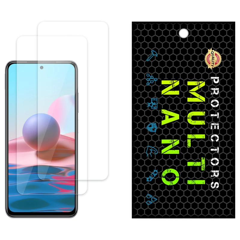 محافظ صفحه نمایش شفاف مولتی نانو مدل X-S2N مناسب برای گوشی موبایل شیائومی Redmi Note 10S بسته دو عددی