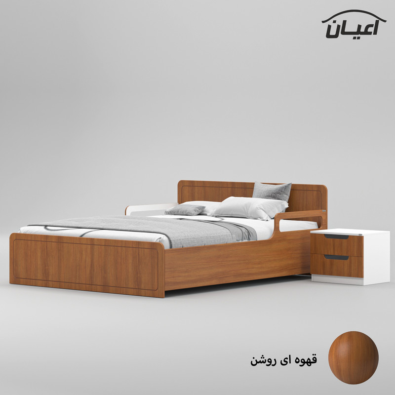 ست تخت خواب دو نفره اعیان مدل FH776 سایز 160x200 سانتی متر مجموعه سه عددی