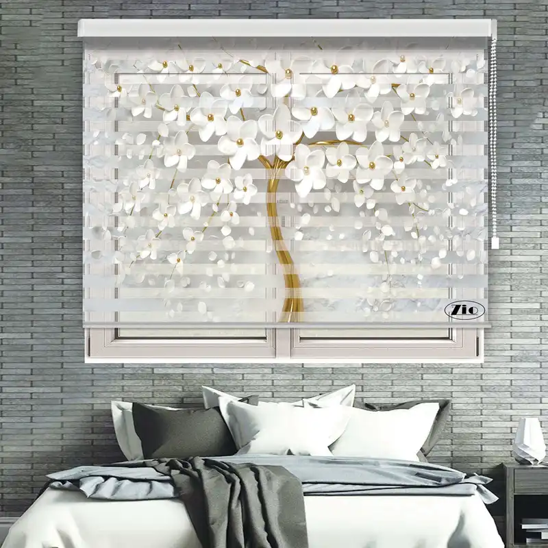 پرده زبرا زیو مدل 7019 سایز 150x150 سانتی متر