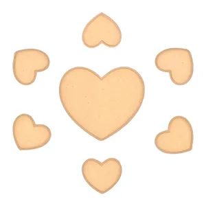 زیر لیوانی مدل دفرمه طرح قلب کد 829 مجموعه 7 عددی