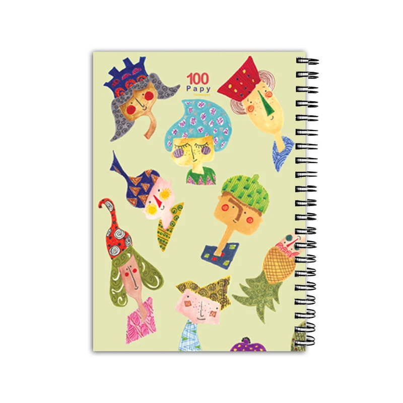 دفتر 100 برگ پاپی کد 528-gelase طرح صورتک 