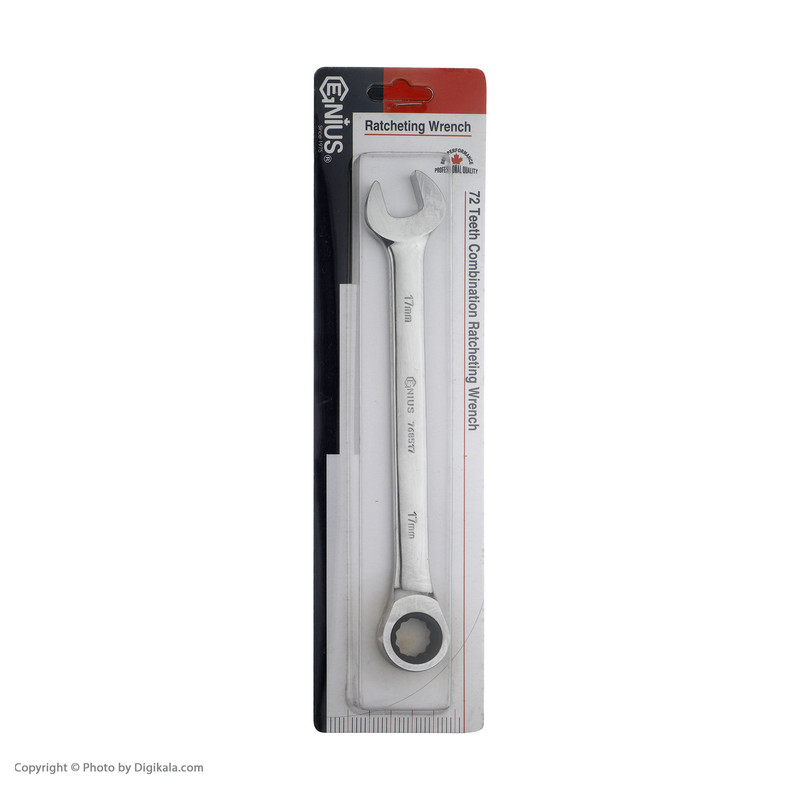 آچار جغجغه ای یک سر تخت جنیوس تولز مدل 768517 سایز 17 میلی متر